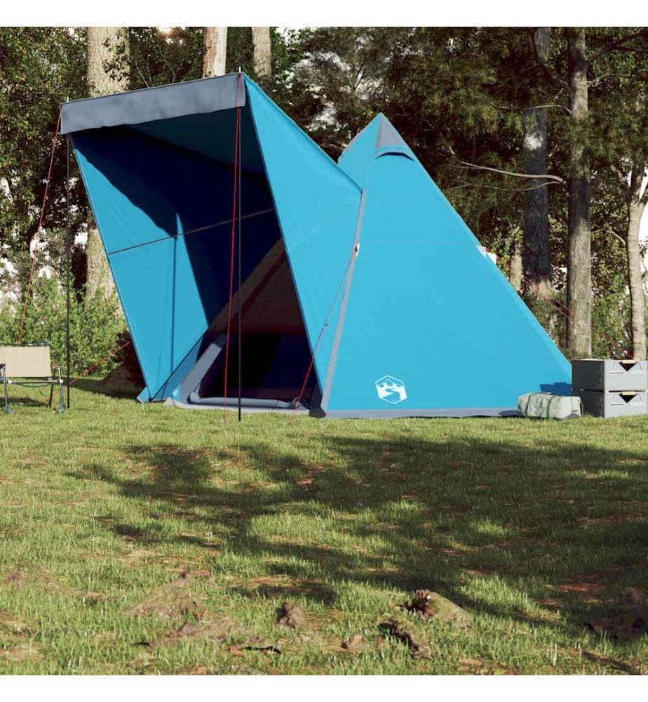 Tente familiale tipi 6 personnes bleu imperméable