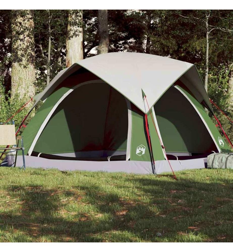 Campingzelt 4 Personen Grün Wasserdicht