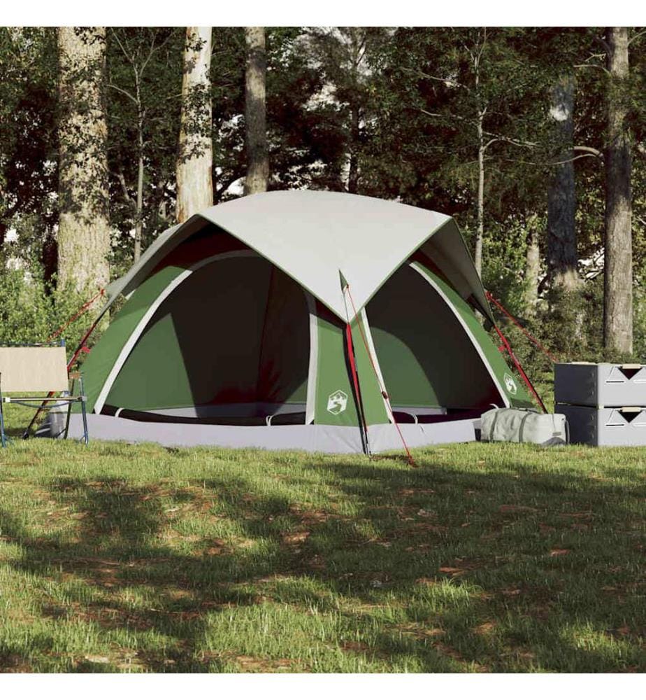 Campingzelt 4 Personen Grün Wasserdicht