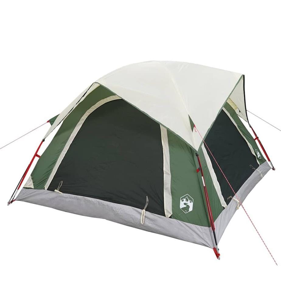 Campingzelt 4 Personen Grün Wasserdicht