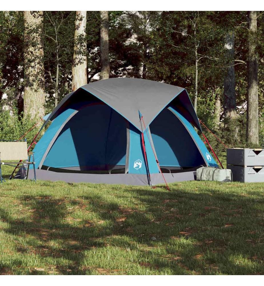 Campingzelt 4 Personen Blau Wasserdicht