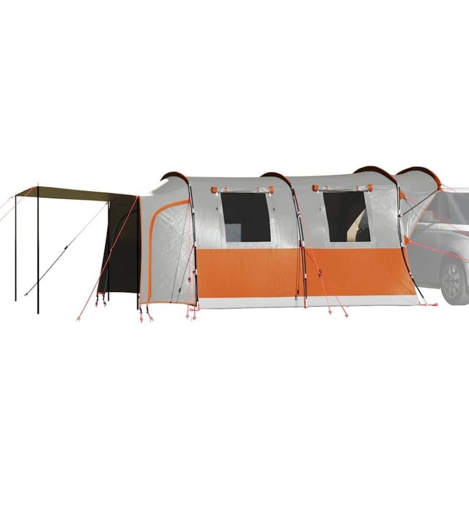 Tente de voiture 4 personnes gris et orange imperméable