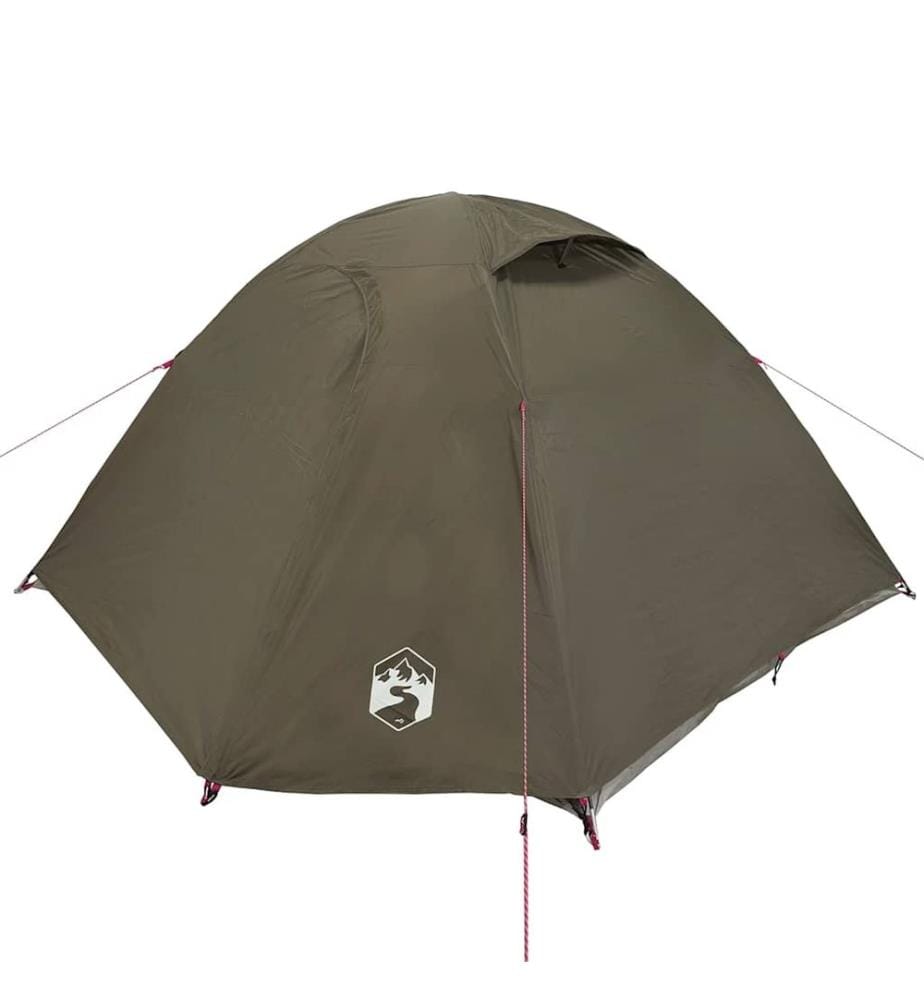 Tente de camping à dôme 3 personne marron imperméable