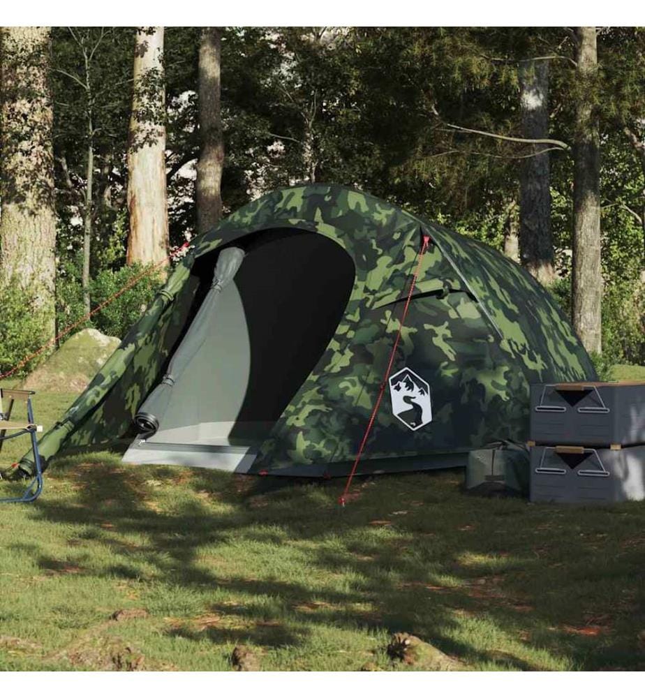 Tunnelzelt 3 Personen Camouflage Wasserdicht