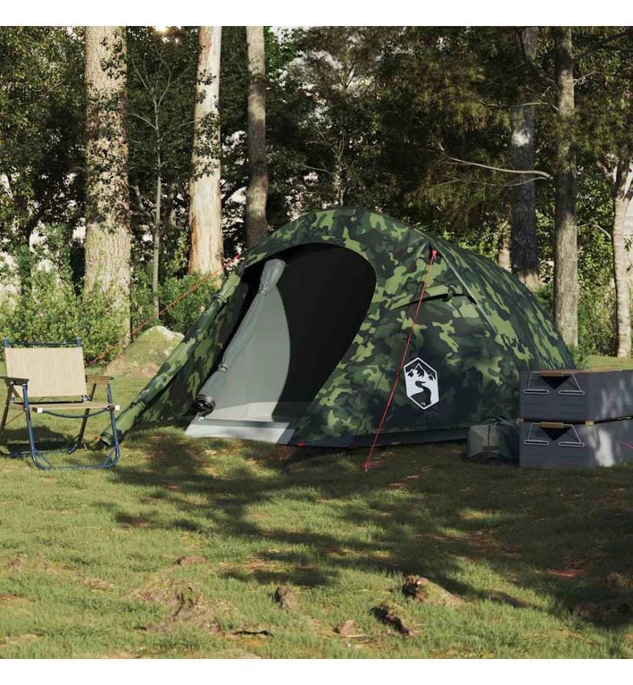 Tunnelzelt 3 Personen Camouflage Wasserdicht