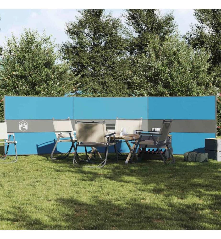 Camping-Windschutz Blau 490x123 cm Wasserdicht