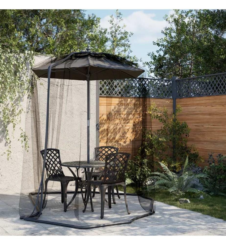 Moustiquaire pour parasol 220 maille noir F300x230 cm