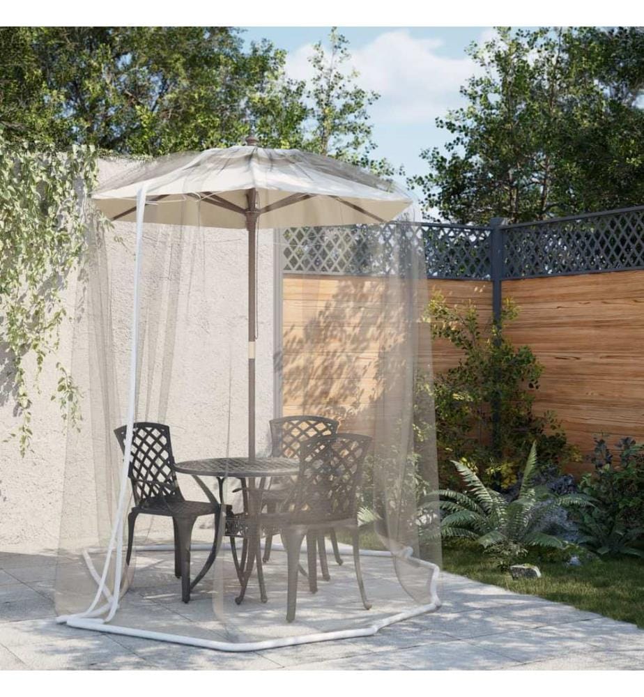 Moustiquaire pour parasol 220 maille blanc F300x230 cm