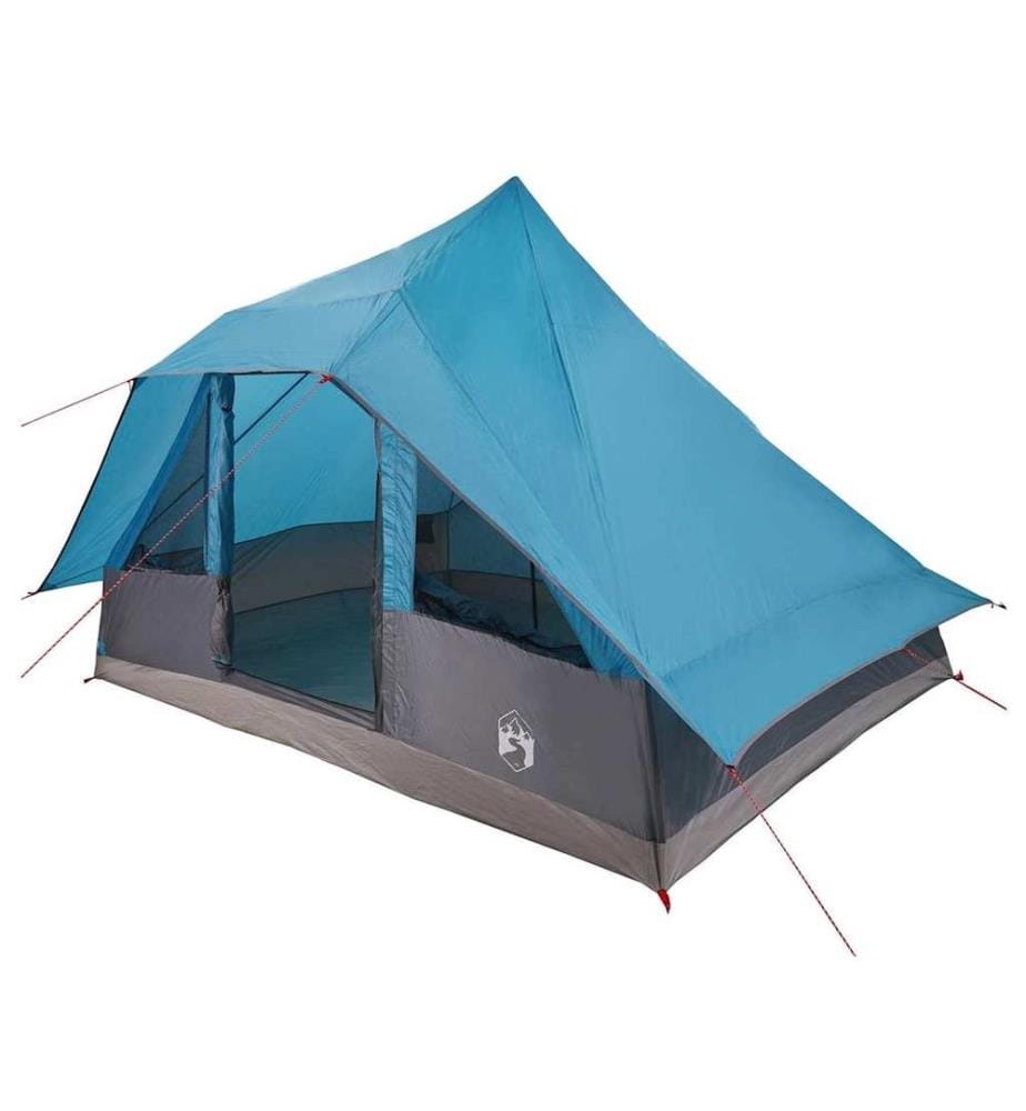 Tipi Zelt mit Dach mit Speicher Blau 364 x 281 x 257 cm Taft
