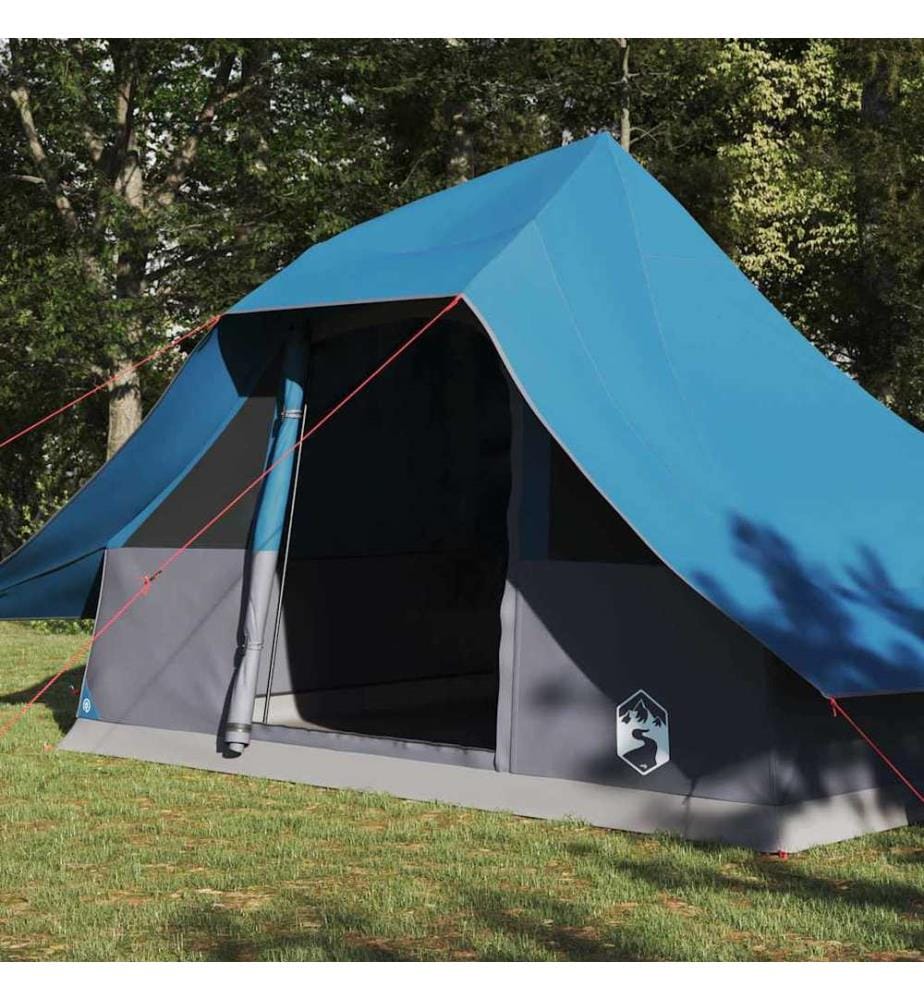 Tipi Zelt mit Dach mit Speicher Blau 364 x 281 x 257 cm Taft