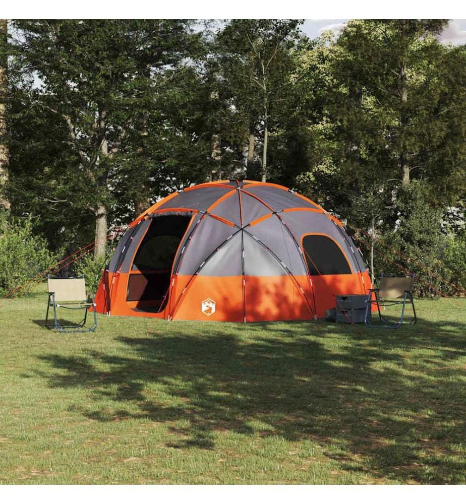 Tente Dôme avec toit Gris et orange 475 x 475 x 235 cm taffetas