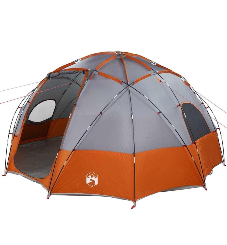 Tente Dôme avec toit Gris et orange 475 x 475 x 235 cm taffetas
