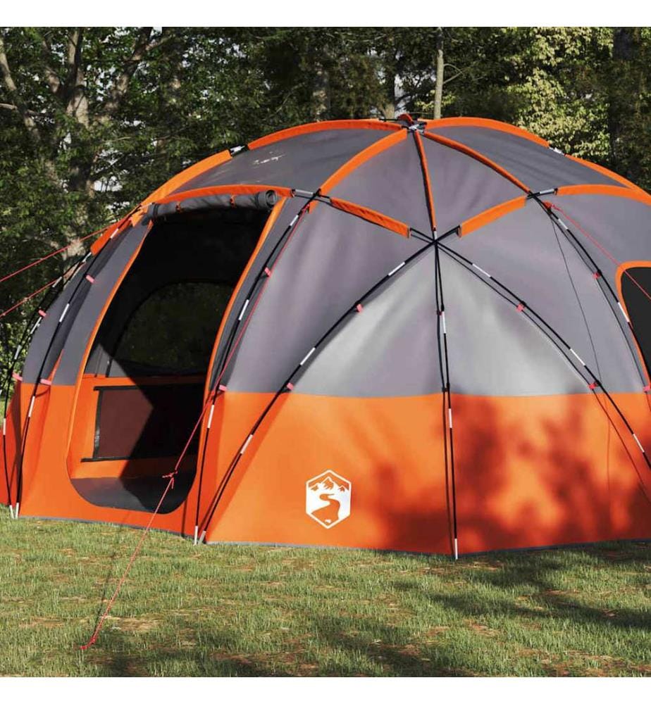 Tente Dôme avec toit Gris et orange 475 x 475 x 235 cm taffetas