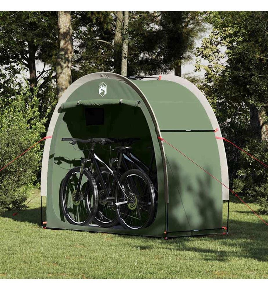 Tente de rangement pour vélos avec toit Vert 210 x 90 x 174 cm