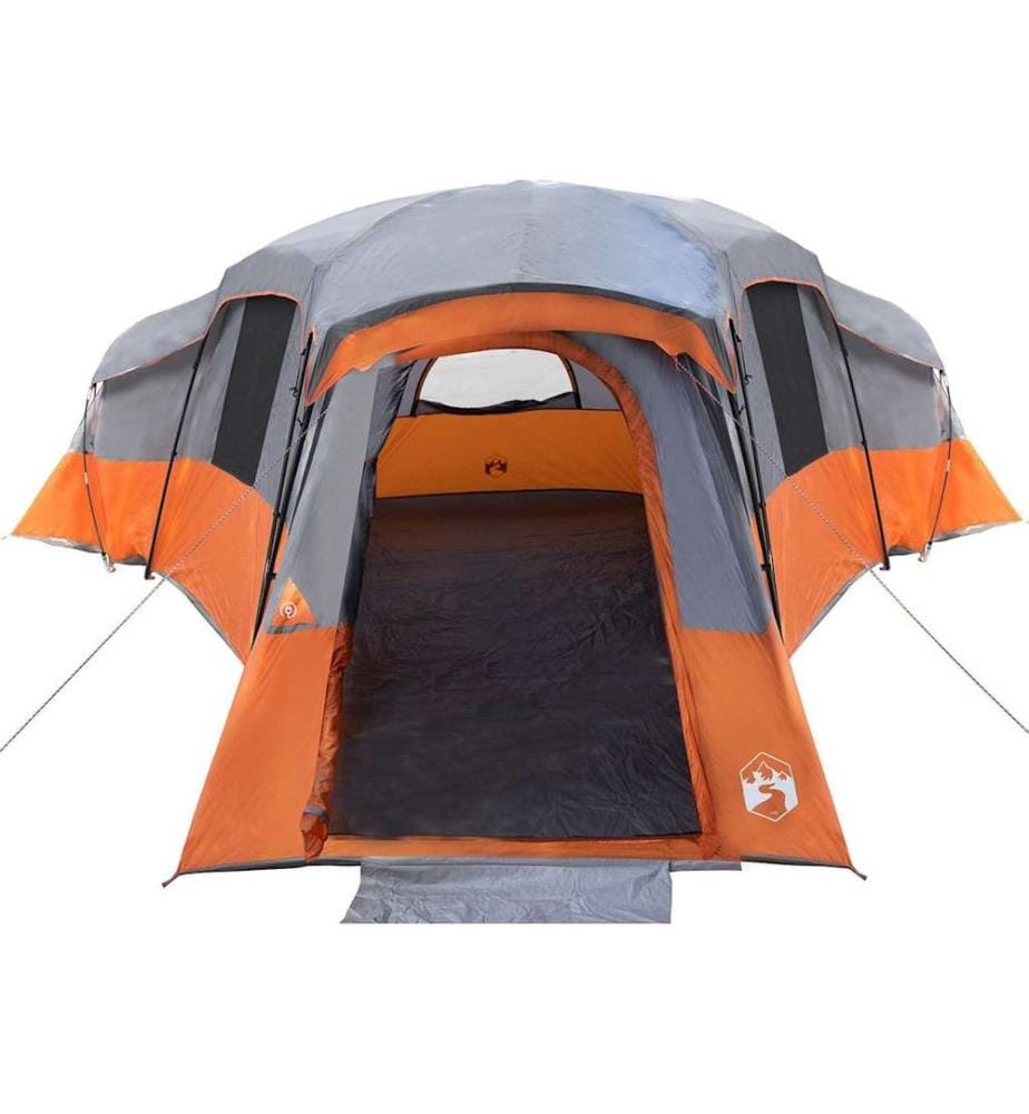 Familienzelt mit Dach Grau und Orange 762 x 655 x 218 cm Taft
