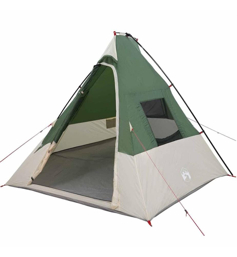 Tipi Zelt mit Dach mit Speicher Grün 383 x 338 x 217 cm Taft