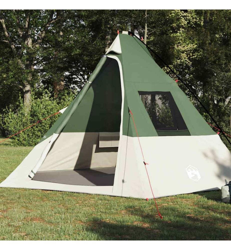 Tipi Zelt mit Dach mit Speicher Grün 383 x 338 x 217 cm Taft