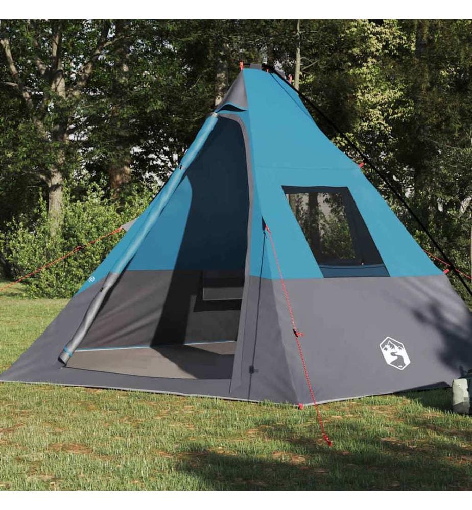 Tipi Zelt mit Dach mit Speicher Blau 383 x 338 x 217 cm Taft