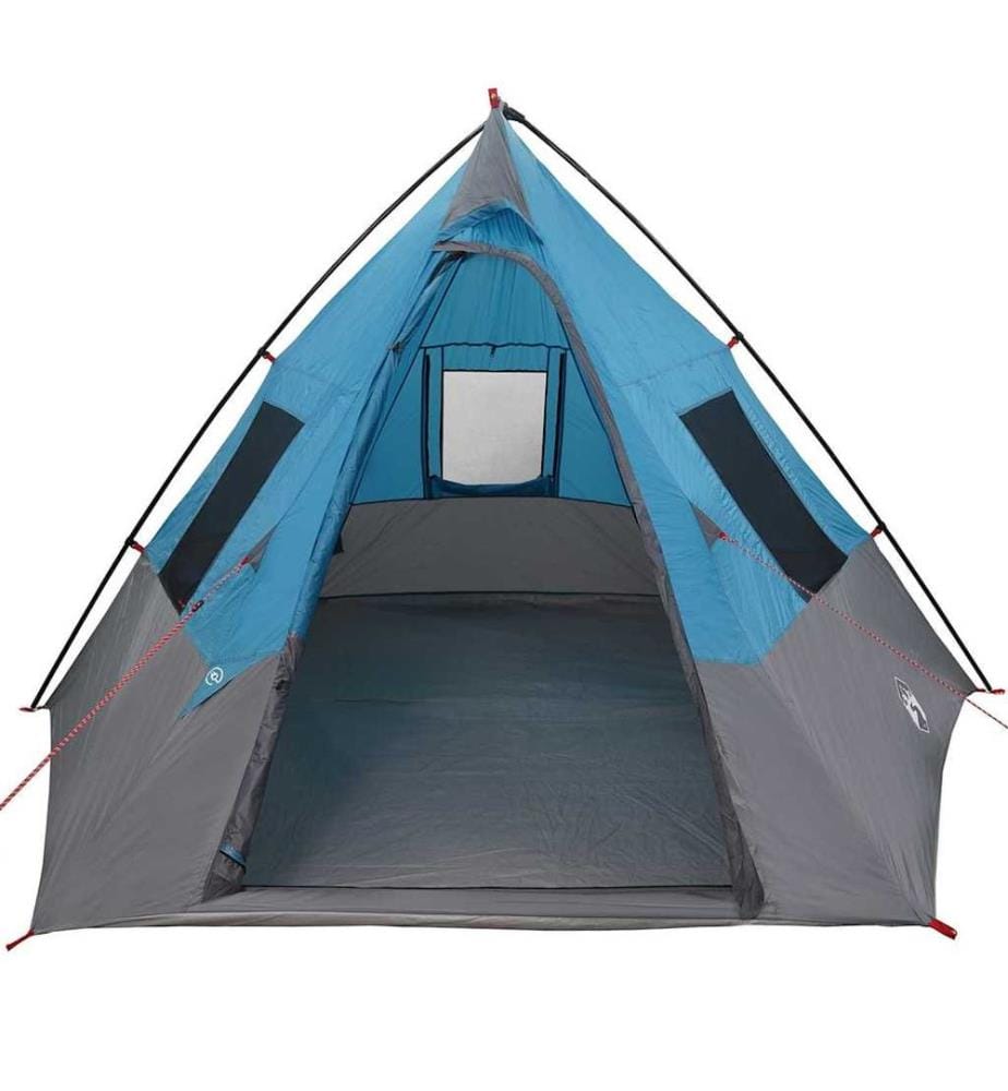 Tipi Zelt mit Dach mit Speicher Blau 383 x 338 x 217 cm Taft