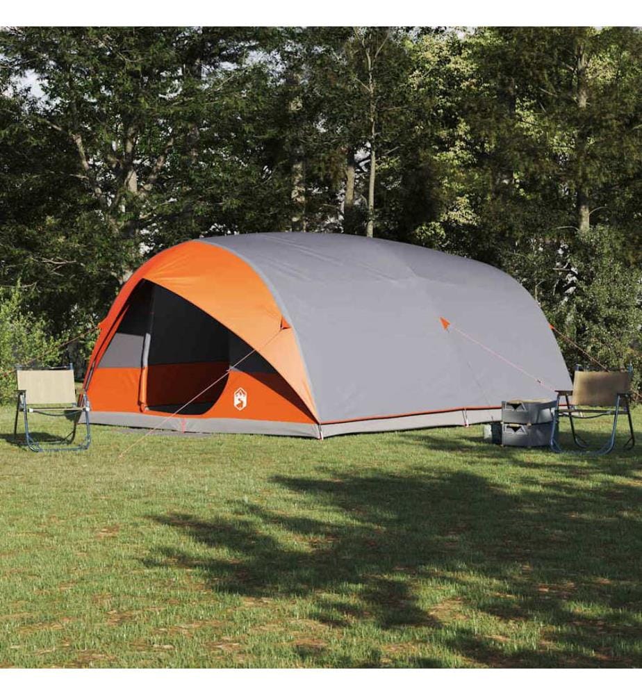 Tente Tunnel Gris et orange 500 x 348 x 200 cm taffetas