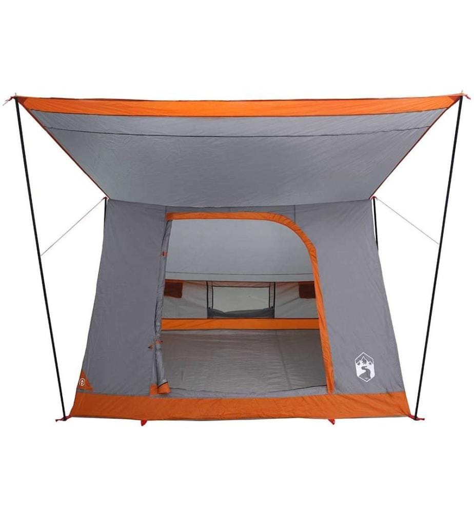 Campingzelt mit Dach Grau und Orange 223 x 163 x 130 cm Taft
