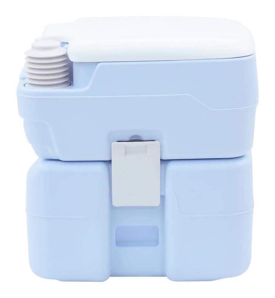 Toilette de Camping Bleu Clair et Blanc 41,5 x 36,5 x 42 cm