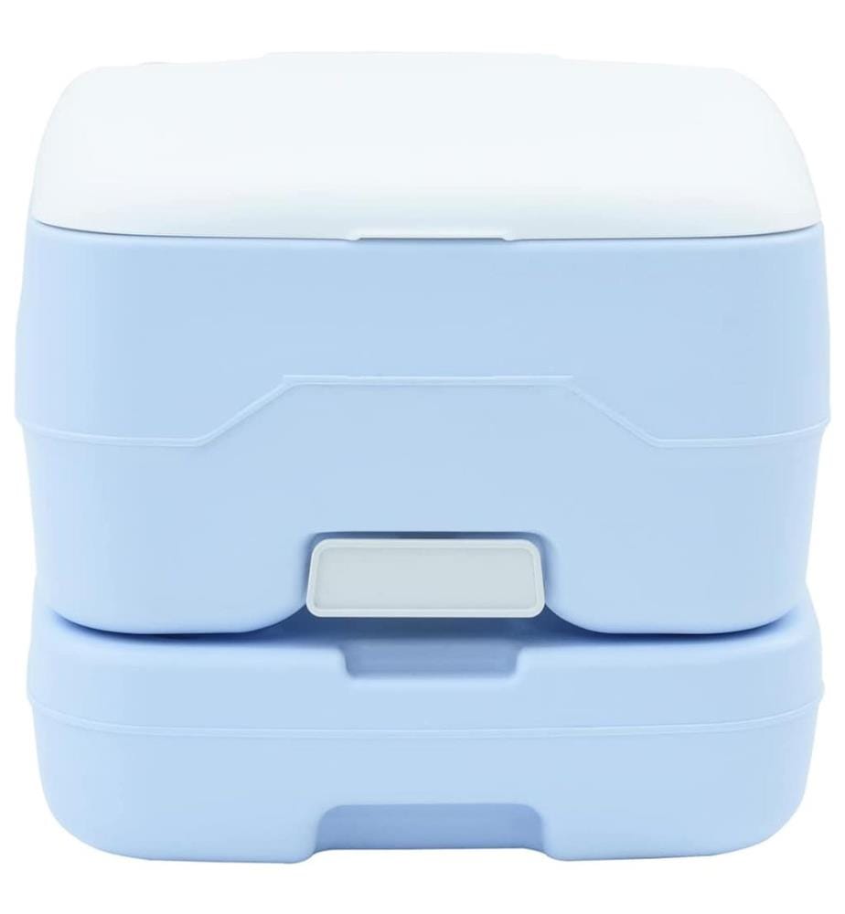 Toilette de Camping Bleu Clair et Blanc 41,5 x 36,5 x 30 cm