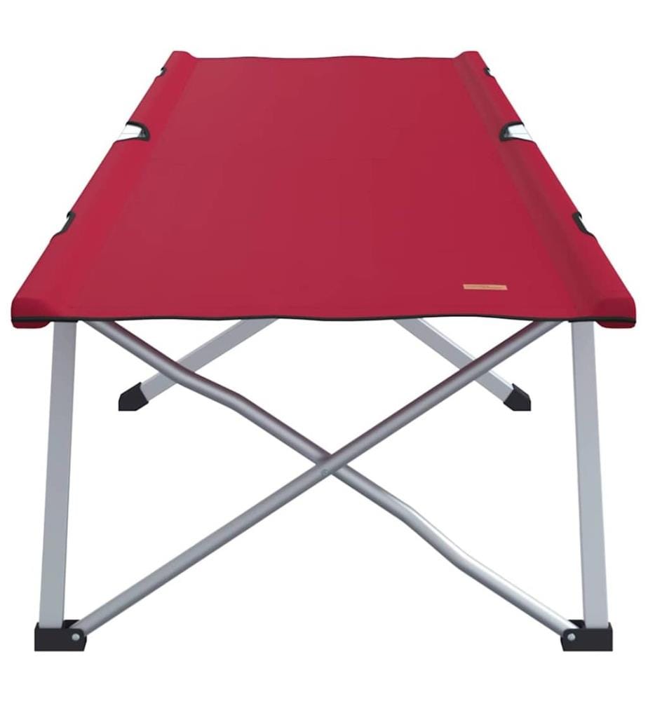 Lit de camping pliant Rouge 194 x 62,5 x 42,5 cm
