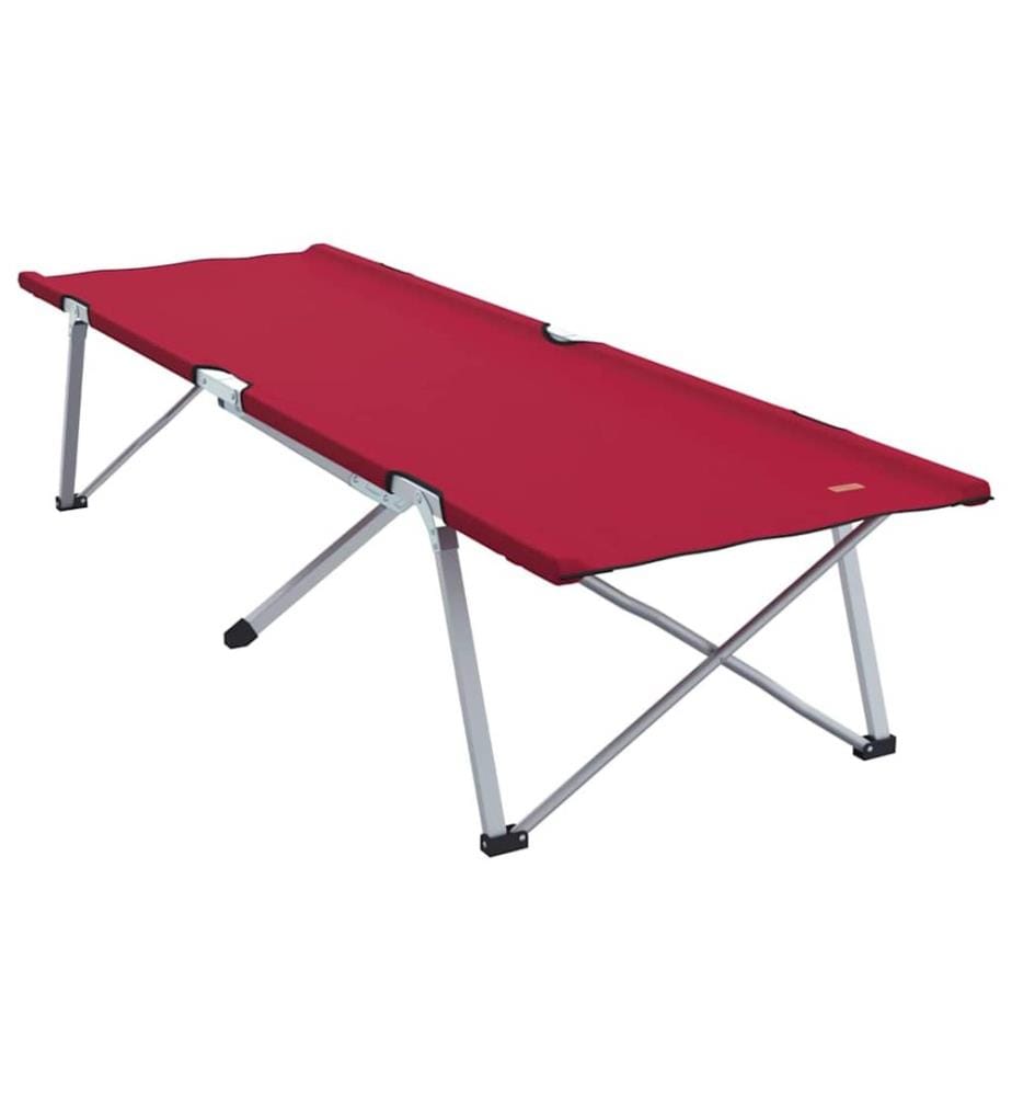Lit de camping pliant 2 pcs Rouge 194 x 62,5 x 42,5 cm