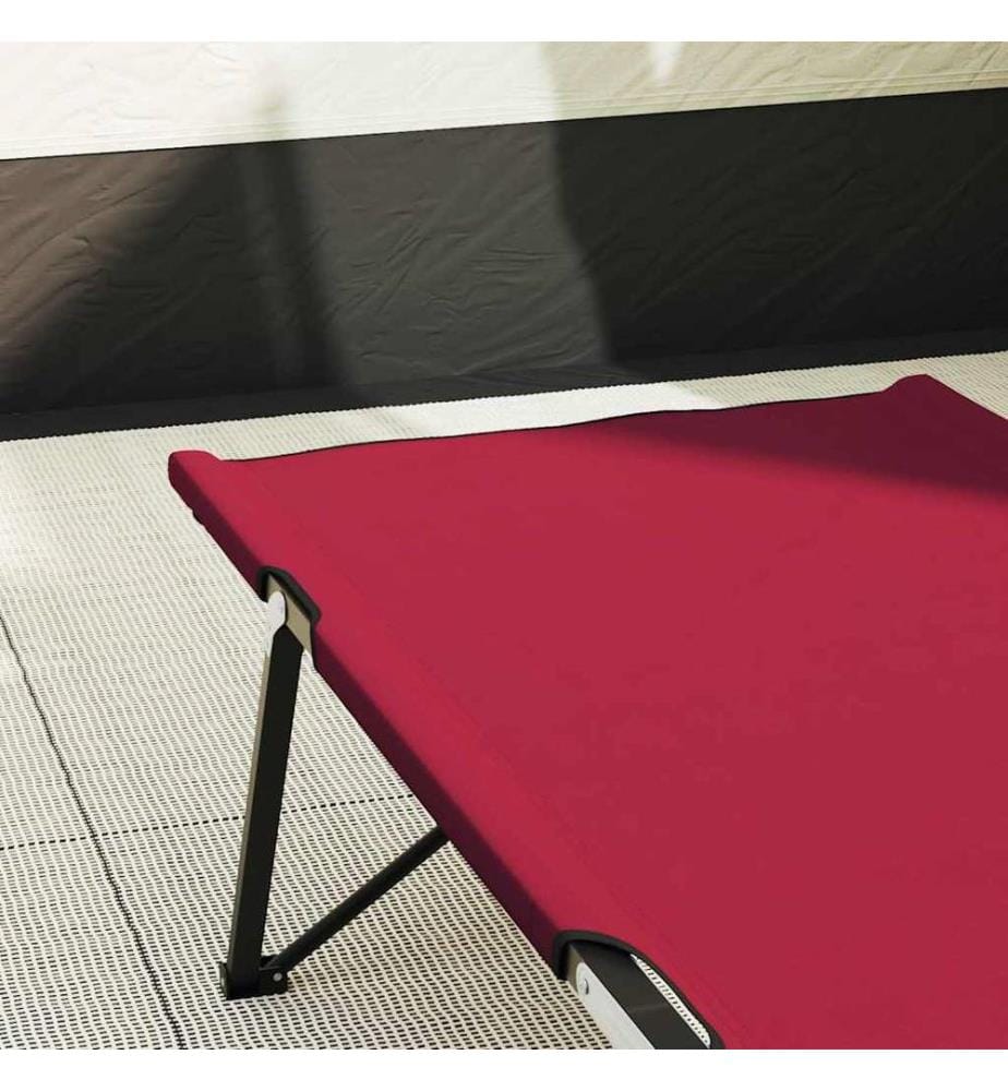 Klapp Schlafbett fürs Camping 2 pcs Rot 206 x 76 x 74 cm