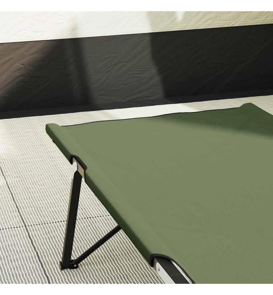 Klapp Schlafbett fürs Camping 2 pcs Grün 206 x 76 x 74 cm