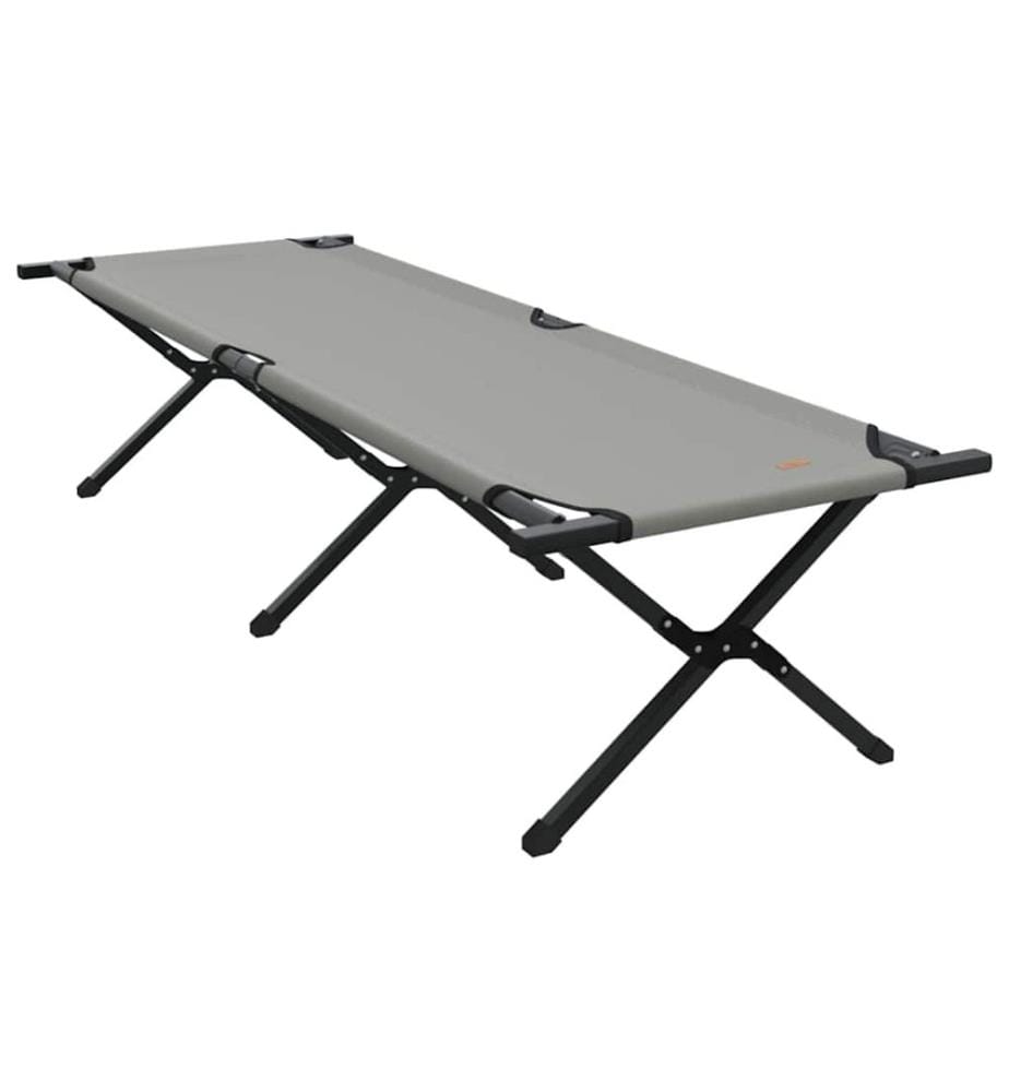 Lit de camping pliant Gris 193 x 69 x 45 cm Tissu Oxford