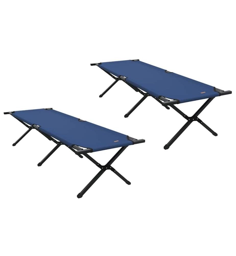 Klapp Schlafbett fürs Camping 2 pcs Blau 193 x 69 x 45 cm