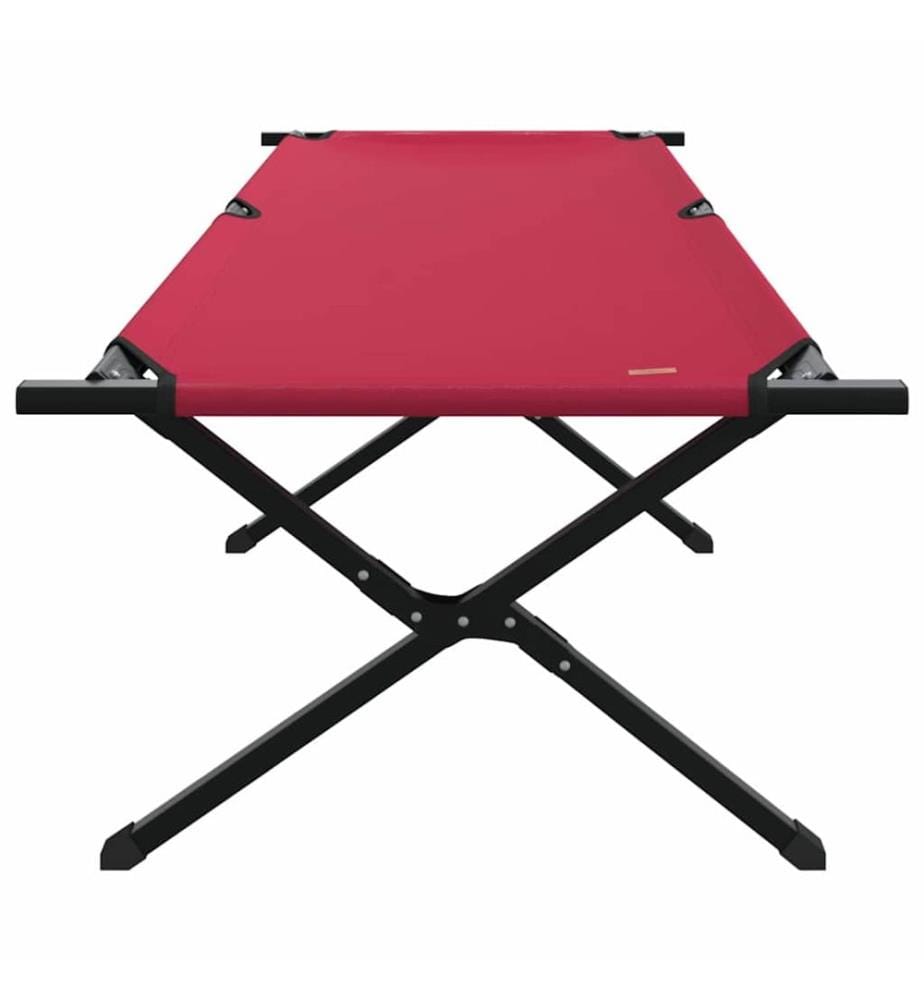 Lit de camping pliant Rouge 210 x 80 x 46 cm Tissu Oxford
