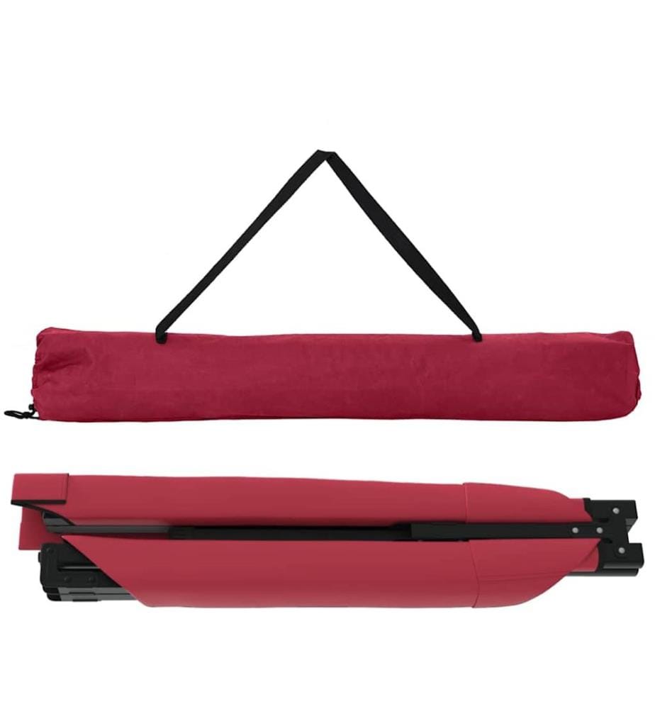 Lit de camping pliant Rouge 210 x 80 x 46 cm Tissu Oxford