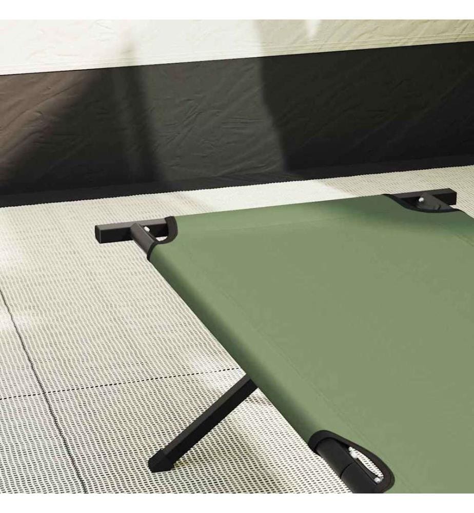 Klapp Schlafbett fürs Camping 2 pcs Grün 210 x 80 x 46 cm