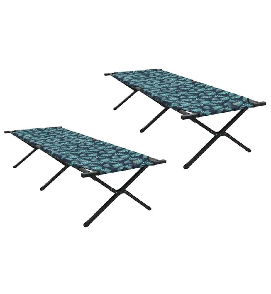 Klapp Schlafbett fürs Camping Blatt 2 pcs Wald 210 x 80 x 46 cm