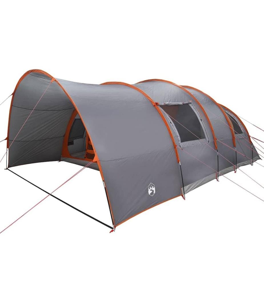 Tente Tunnel 8-Personnes Gris et orange 710 x 460 x 245 cm