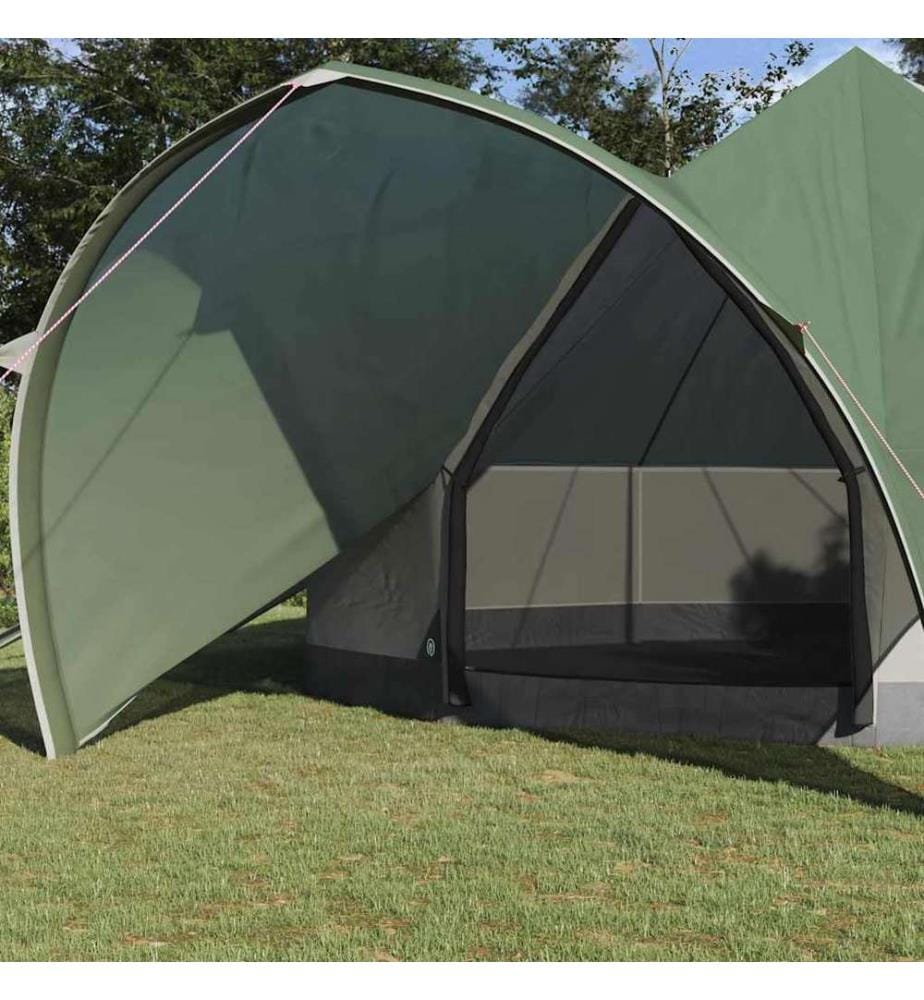 Teepee Zelt für 7 Personen Grün und Grau 600 x 600 x 347 cm