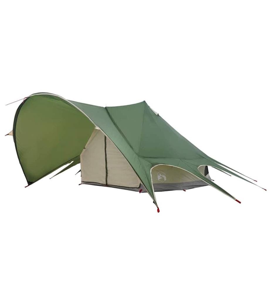 Teepee Zelt für 7 Personen Grün und Grau 600 x 600 x 347 cm