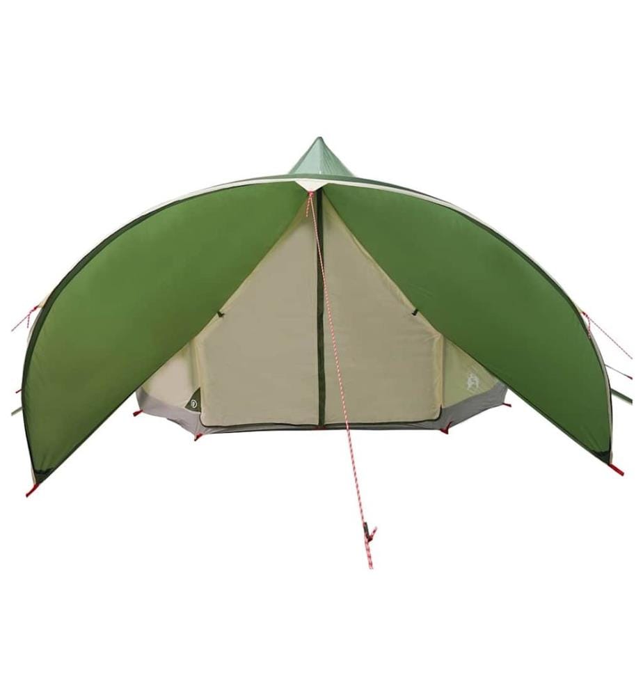 Teepee Zelt für 7 Personen Grün und Grau 600 x 600 x 347 cm