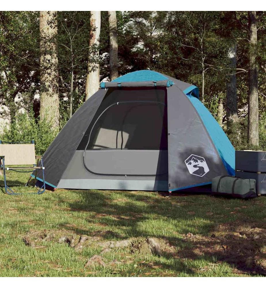 Kuppel-Campingzelt 2 Personen Blau Wasserdicht