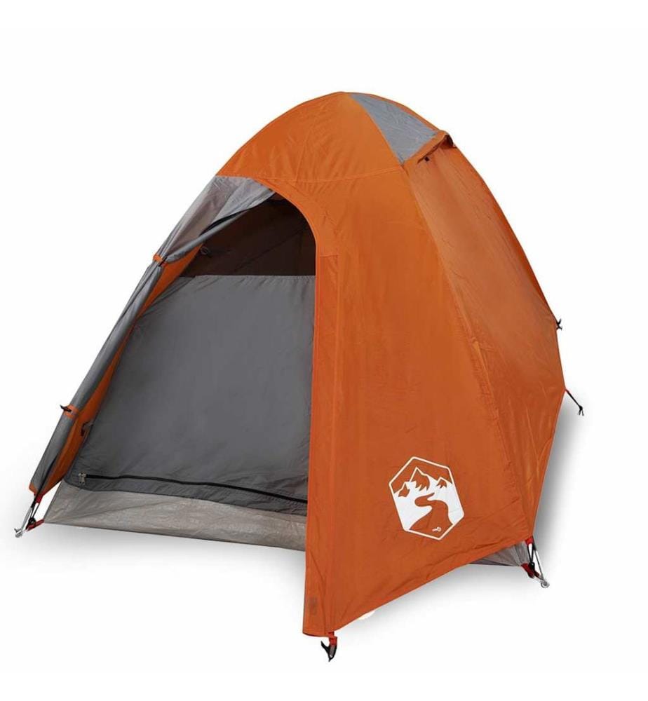 Kuppel-Campingzelt 2 Personen Orange Wasserdicht