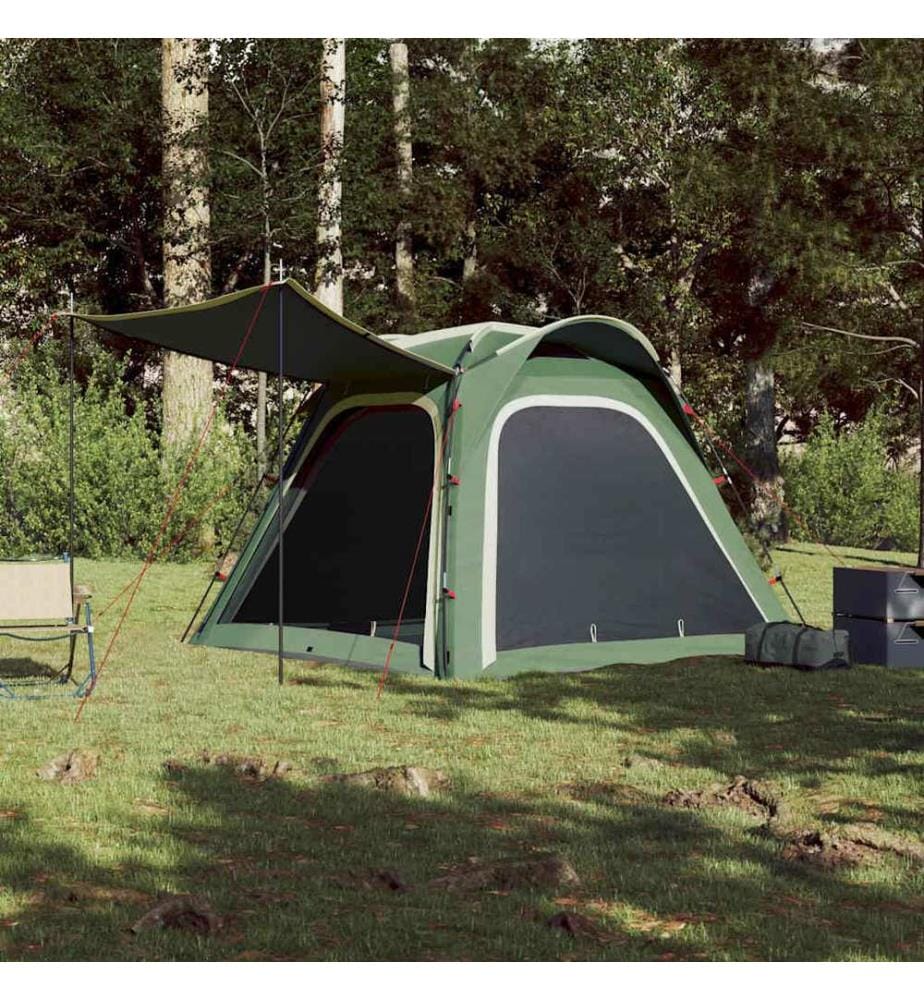 Campingzelt 4 Personen Grün Quick Release Wasserfest