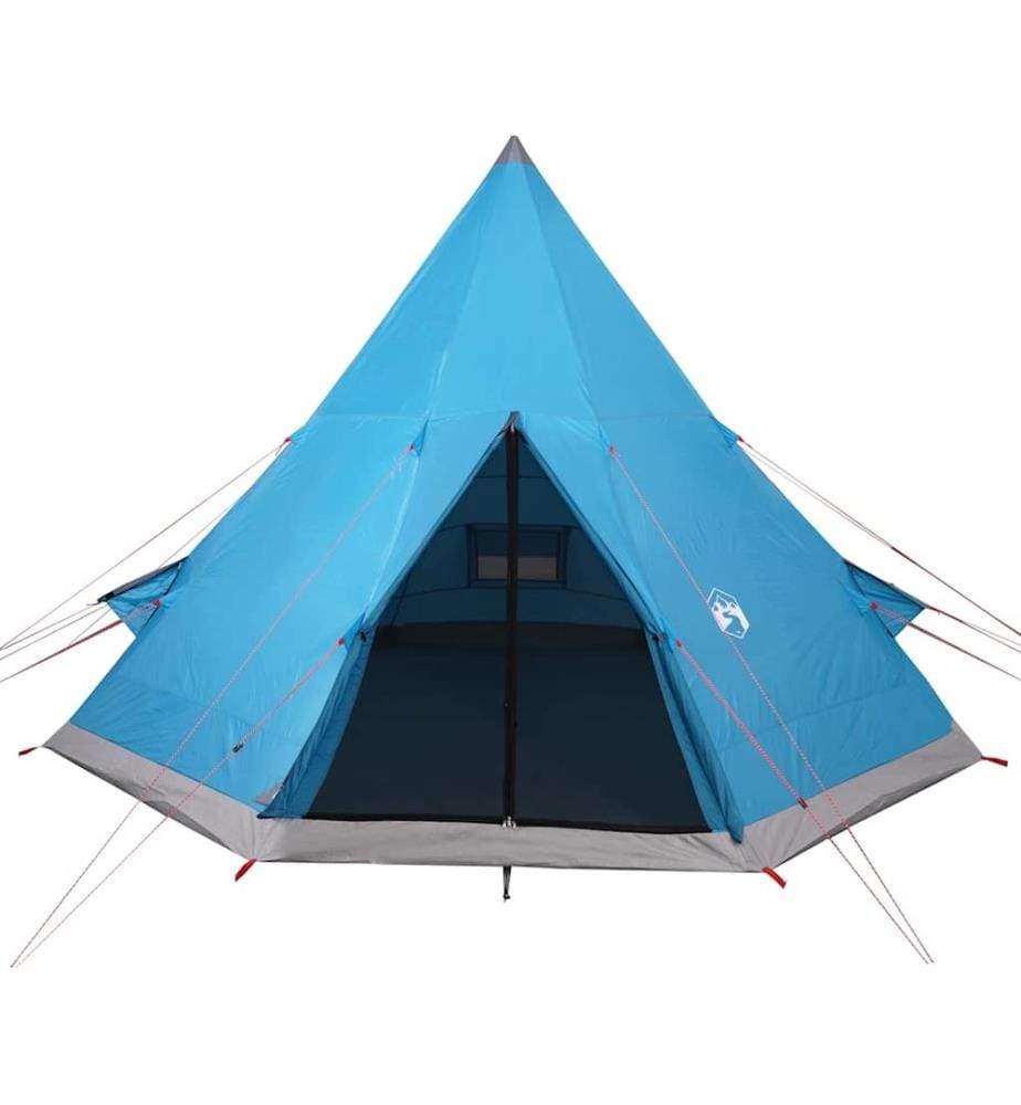 Tente de camping tipi 4 personnes bleu imperméable