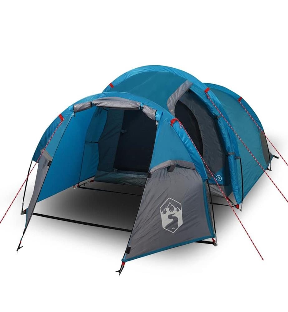 Tente de camping tunnel 2 personnes bleu imperméable