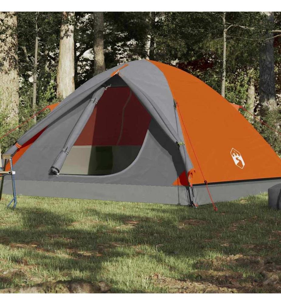 Kuppel-Campingzelt 3 Personen Orange Wasserdicht