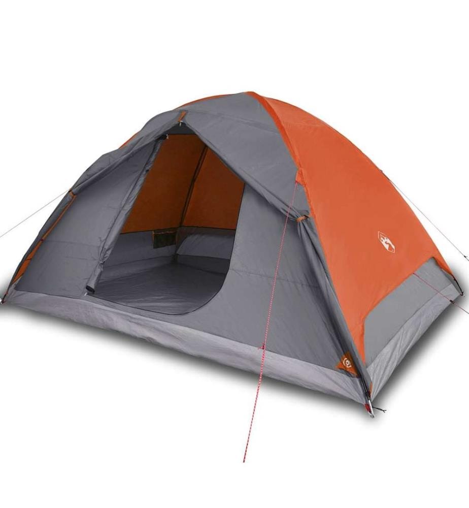 Kuppel-Campingzelt 6 Personen Orange Wasserdicht