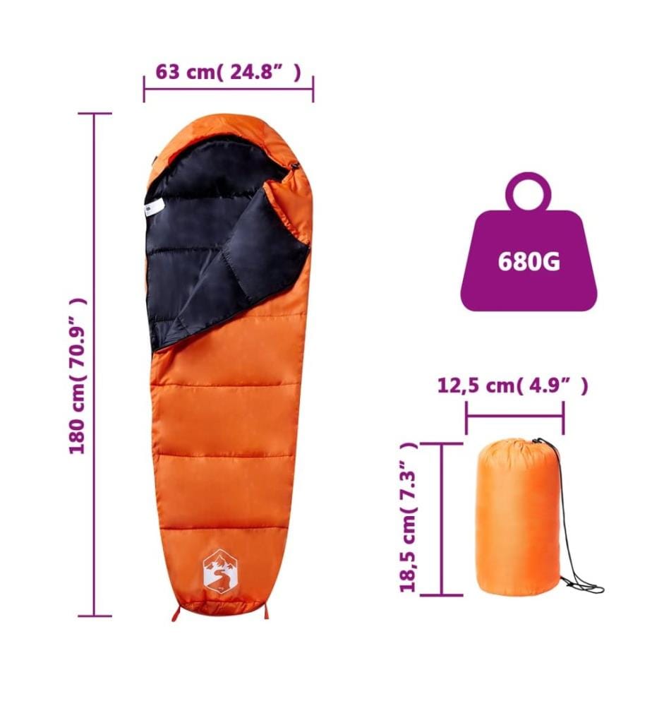 Mumienschlafsack für Erwachsene Camping 3 Jahreszeiten