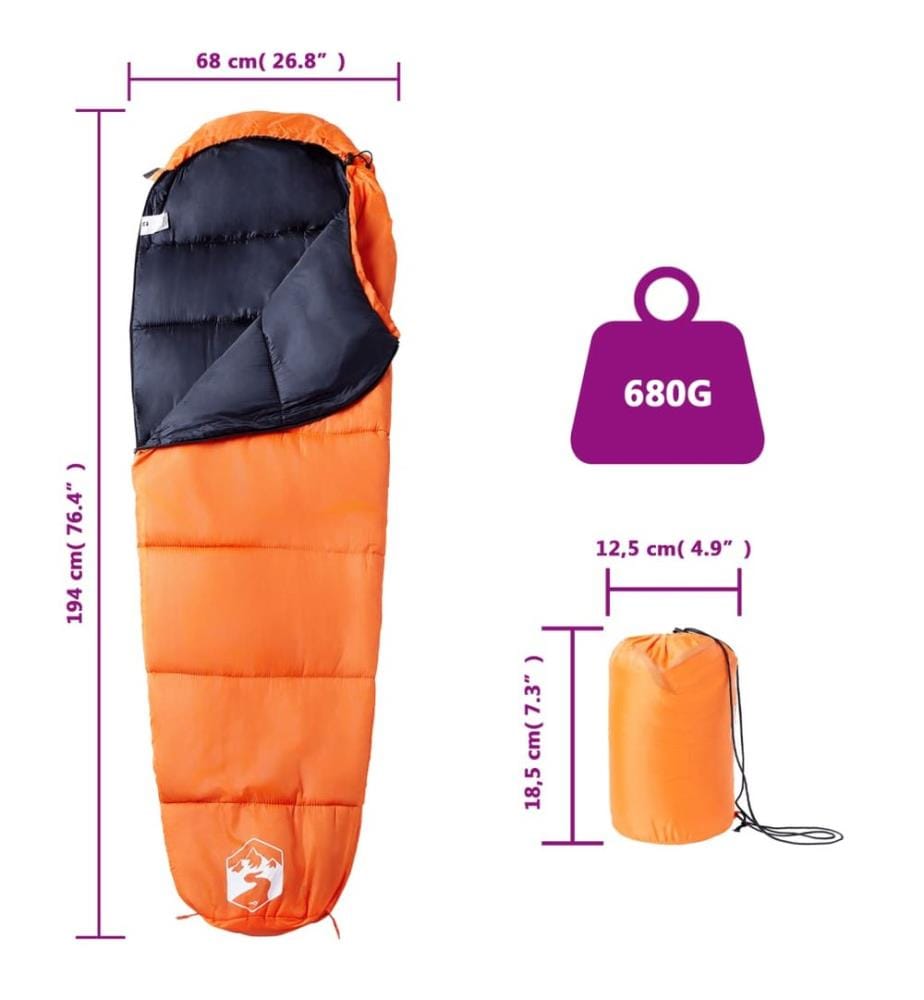 Mumienschlafsack für Erwachsene Camping 3 Jahreszeiten